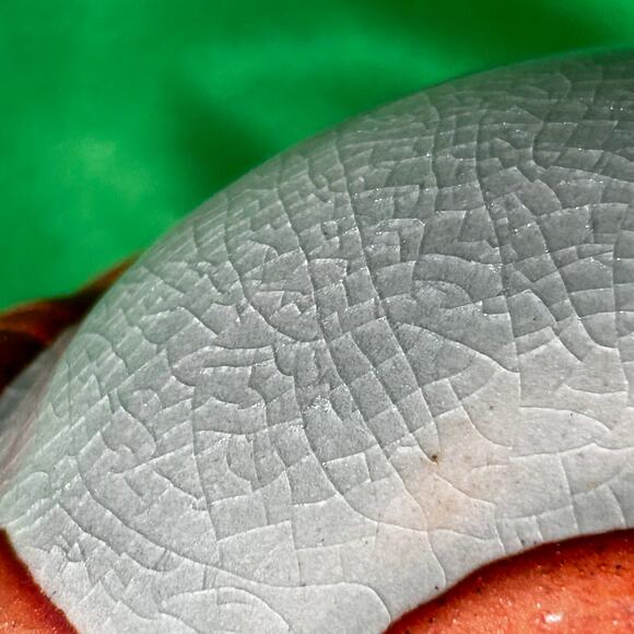 Siam Celadon Handmade Elephant Vase Jar Wood Ash Glaze Made in Thailand - Picture 10 of 12